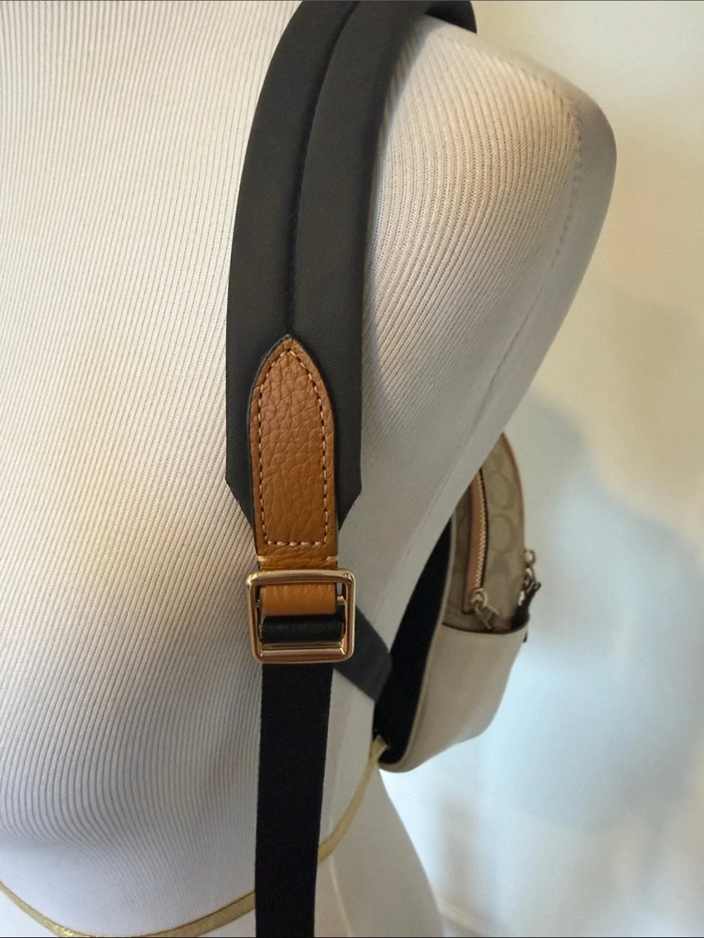 Coach Cream Signature Mini Backpack with Yellow Pear Motif